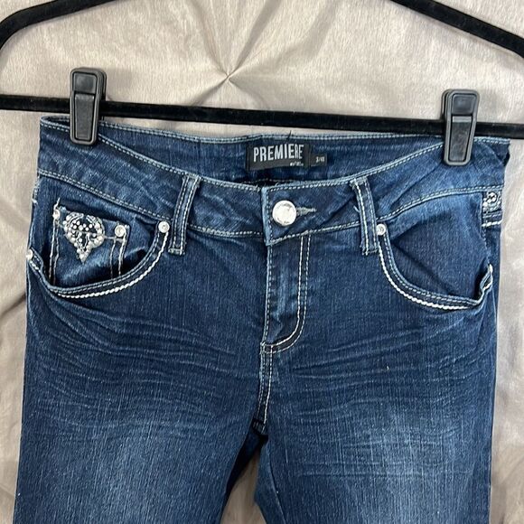 Premier by route 21 in stone and stud adorned jeans - Picture 2 of 12